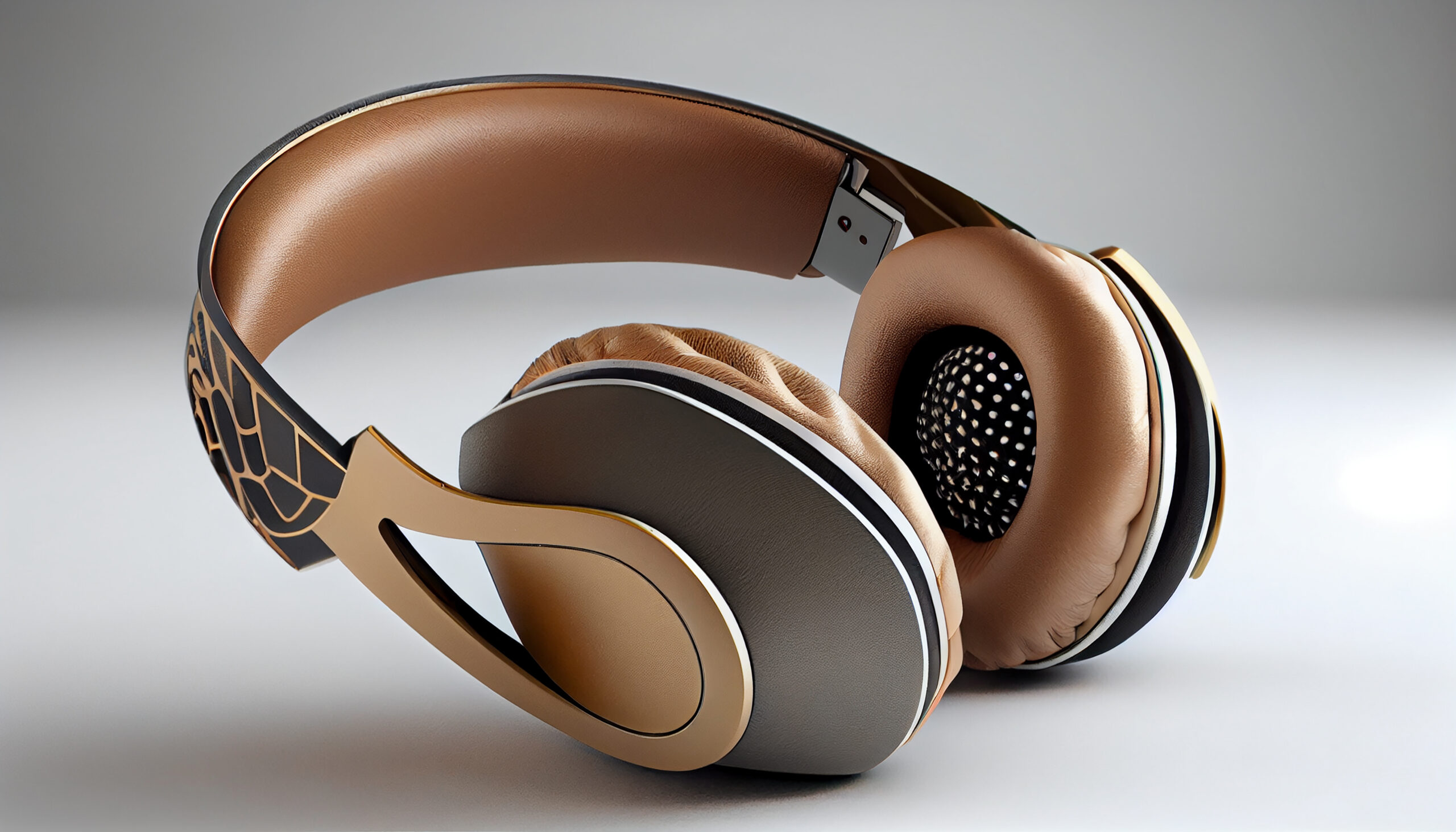 Headphones stereo equipment single object technology generated by artificial intelligence